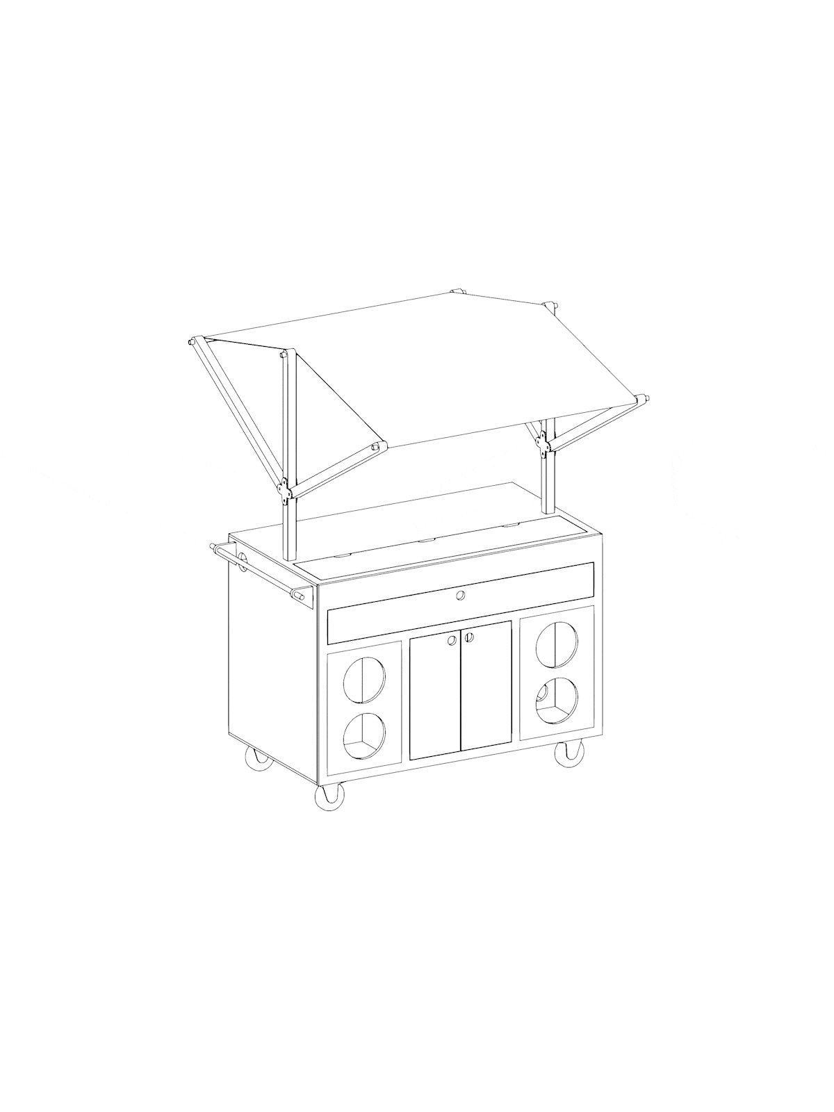 Dessin technique de mobilier modulable